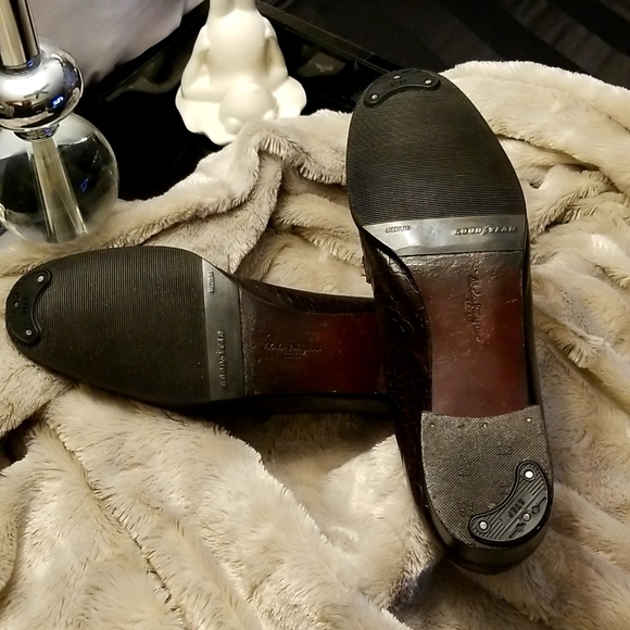 Salvatore Ferragamo Croc Embossed Loafers - Picture 3 of 10